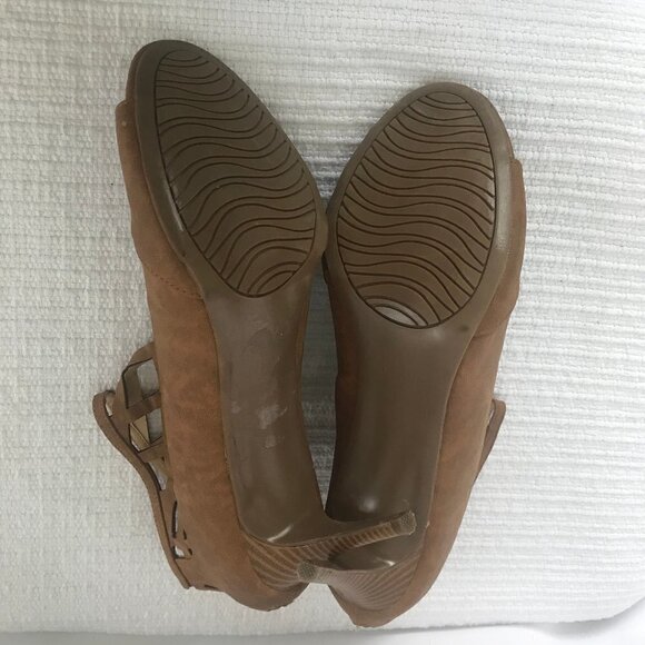 Impo Tanier Tan Caged Open Toe High Heel Zip Back - Picture 8 of 13